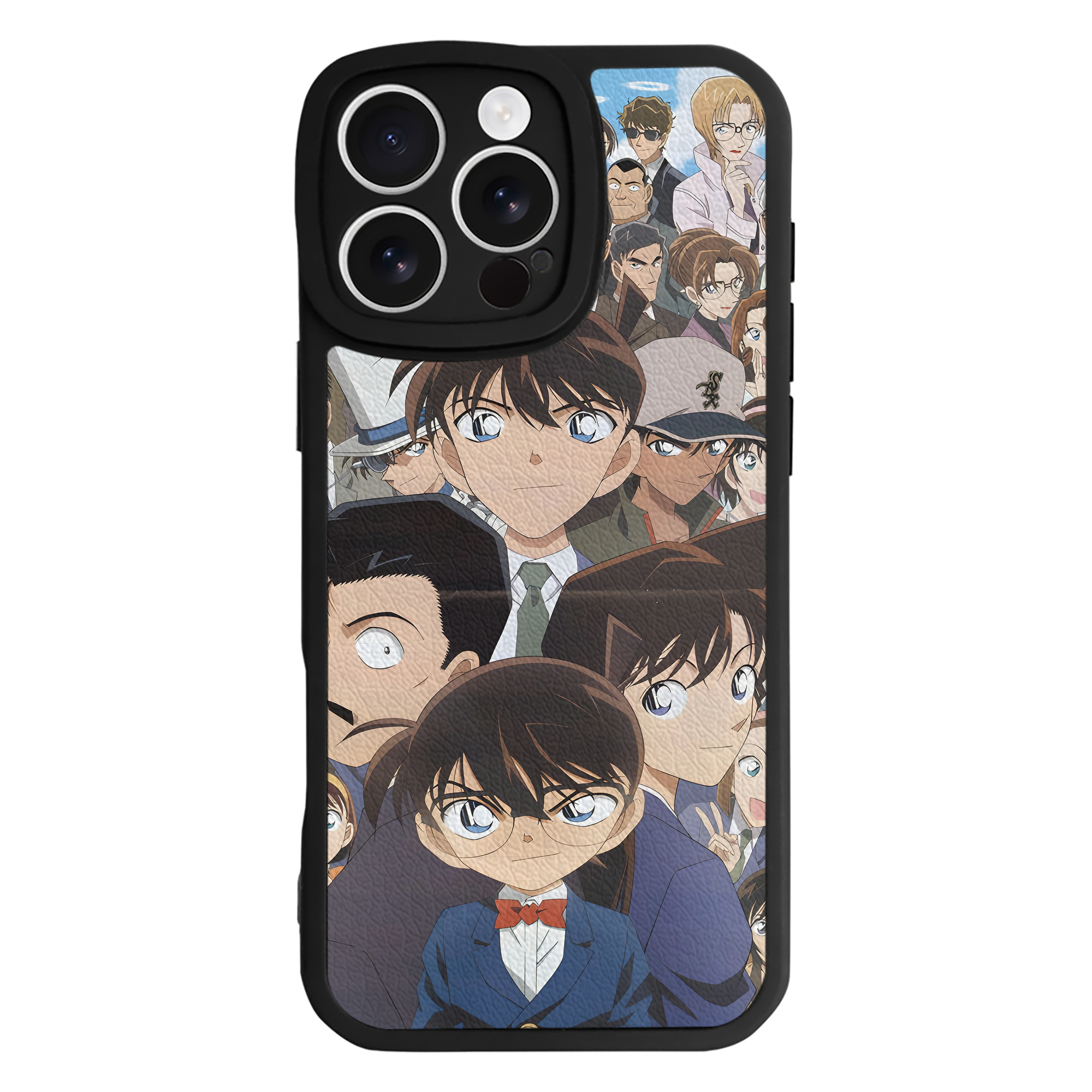 （画像用） 名探偵コナン Detective Conan 【iPhone 16シリーズ対応】シリコンスマホケース（レザー調） 材質：シリコン